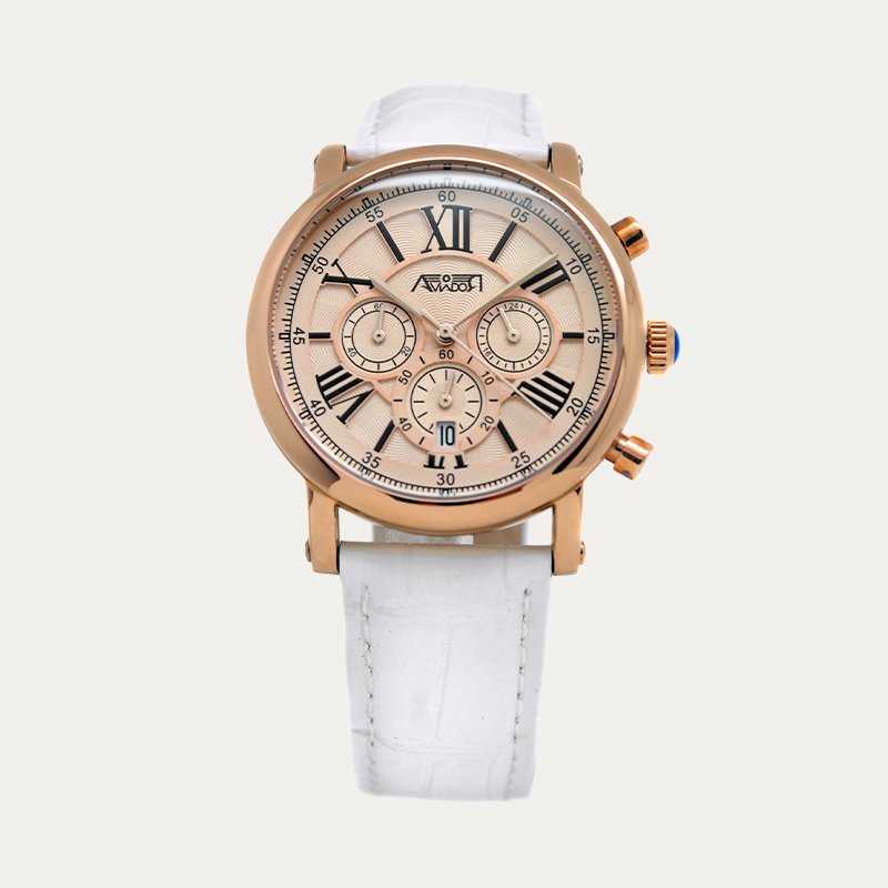 Reloj Aviador Mujer Acero Correa Blanca Yale