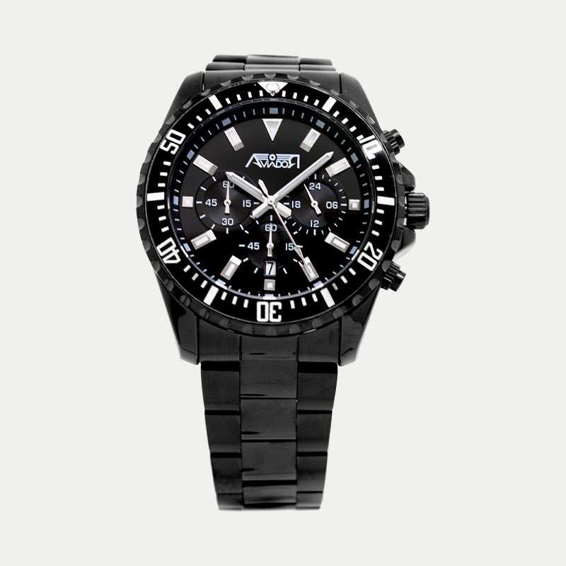 Reloj Aviador Caballero Acero Negro Harvard