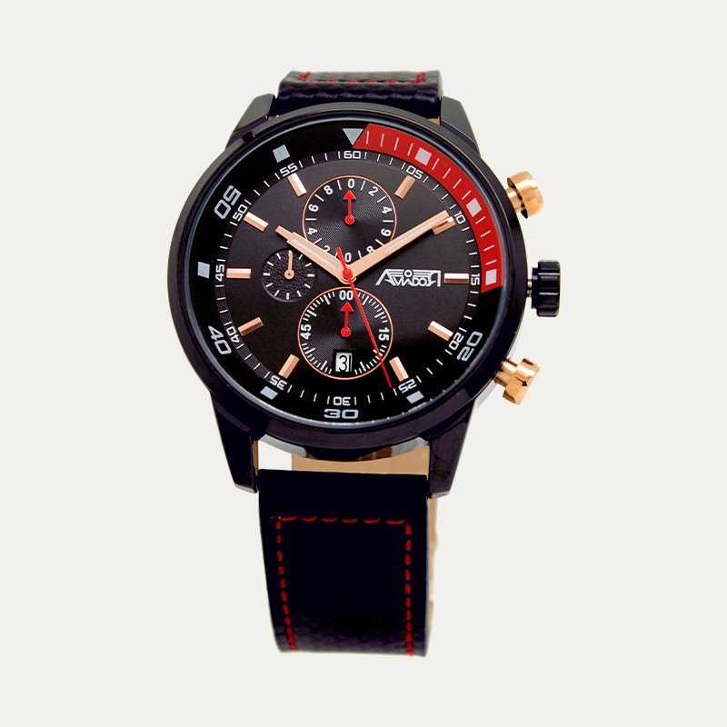 Reloj Aviador Caballero Acero Negro Oxford