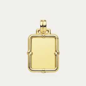 Chapa de Oro 18k con forma Rectangular Bisel Arlés