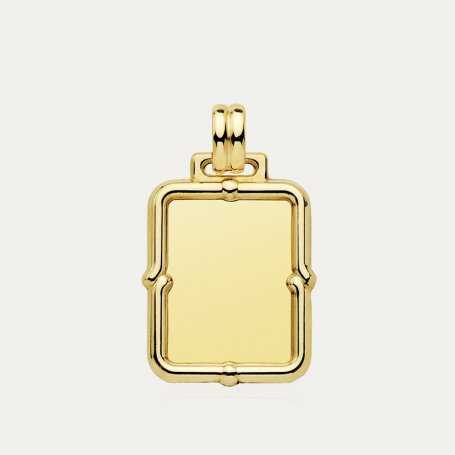 Chapa de Oro 18k con forma Rectangular Bisel Arlés