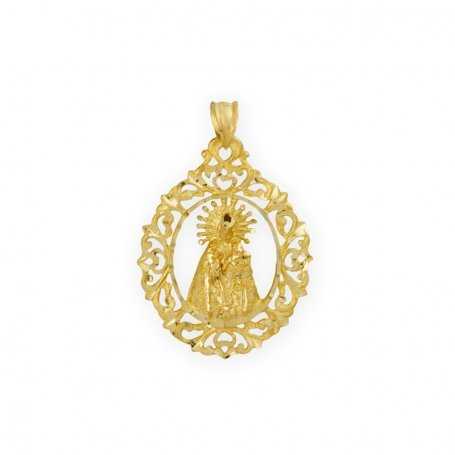 Medalla Oro Virgen de los Desamparados Cerco Calado