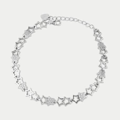 Pulsera Plata Circonitas Estrellas Sterneweg | Joyerías ARESSO