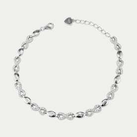 Pulsera Plata Circonias Infinitos Unendlich |OFERTA | Joyerías ARESSO