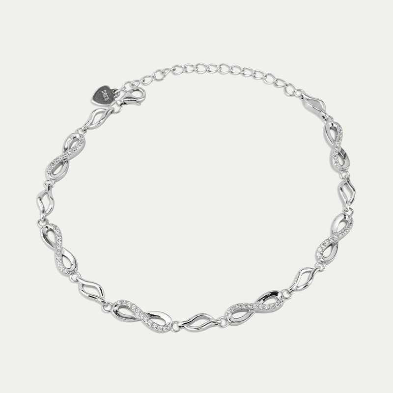 Pulsera Plata Circonitas Infinitos Inifini