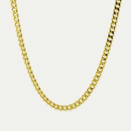 Cadena Plata Dorada Barbada Kingsman