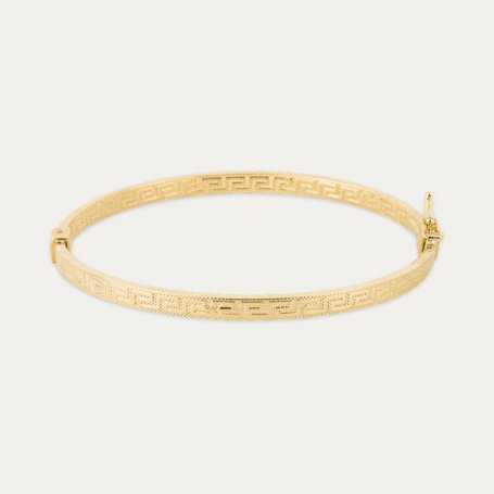 Pulsera Media Caña Oro 9k Greca Karpathos | OFERTA | Joyerías ARESSO