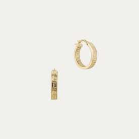 Pendientes de Media Caña de Oro 9k Greca Mykali