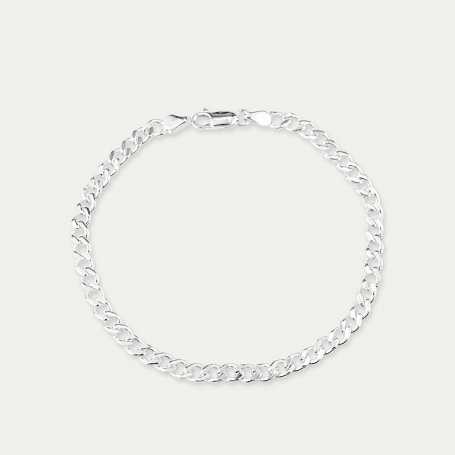 Pulsera Plata Primera Ley Barbada Roskilde | OFERTA | Joyerías ARESSO