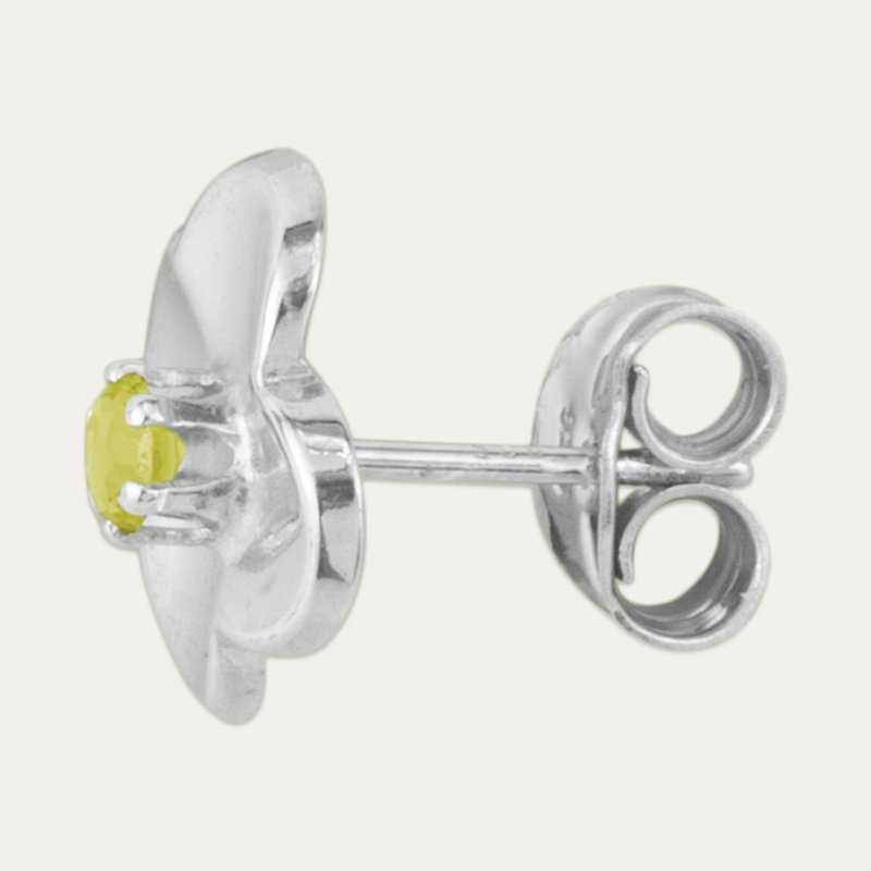 Pendientes de Plata con Circonita Amarillo Trébol Grlbklee