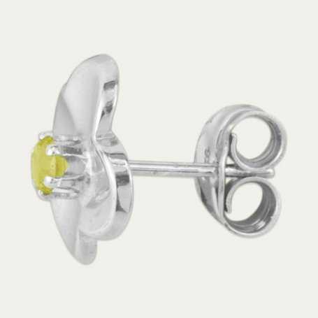 Pendientes de Plata con Circonita Amarillo Trébol Grlbklee