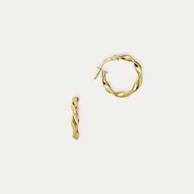 Pendientes de Oro 9k Ondulado Hyogo