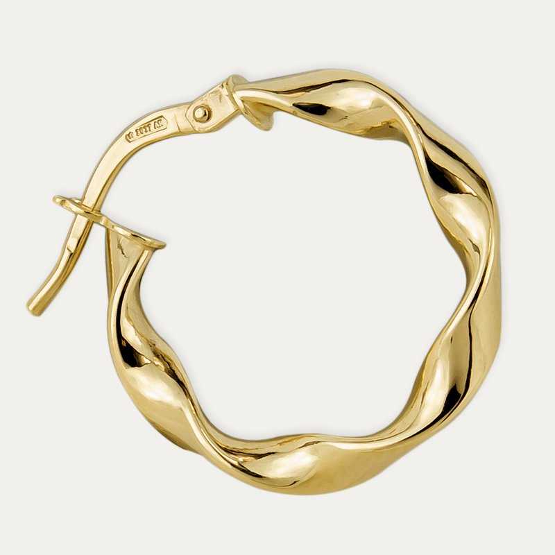 Pendientes de Oro 9k Ondulado Hyogo