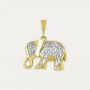 Colgante Oro Bicolor Elefante Safari