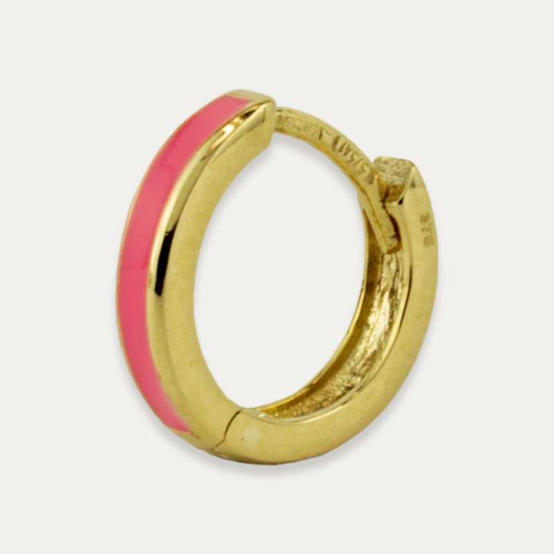 Pendientes Oro Aro Pink Nazar