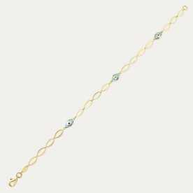 Pulsera Oro Tres Ojos de Nazar