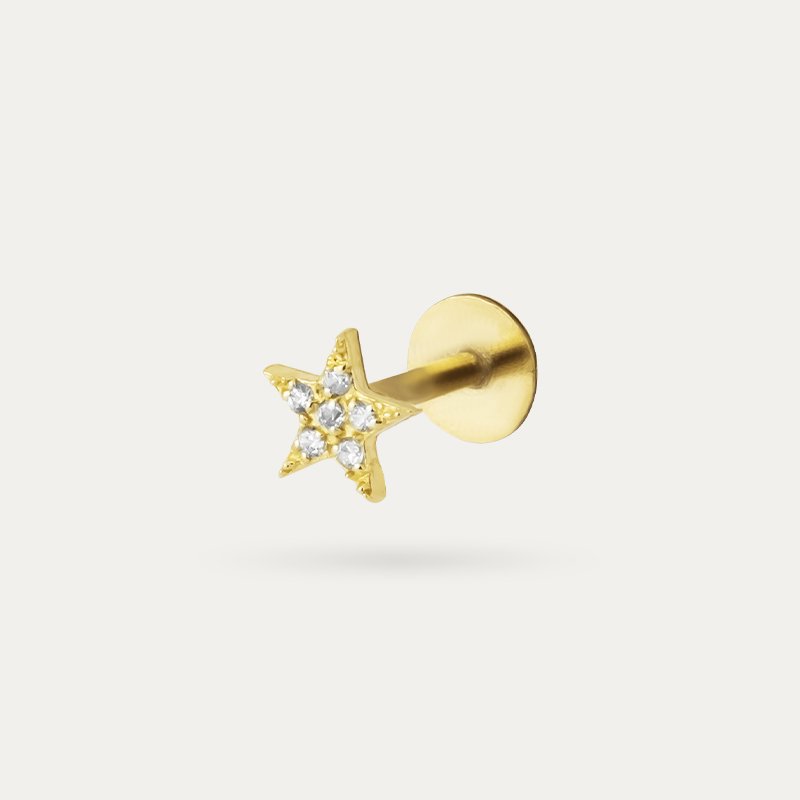 Piercing Oro 9k Star