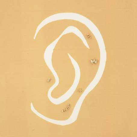 Piercing Oro 9k Cleo con Motivos