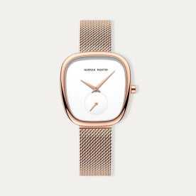 Reloj Mujer Acero Rosa Iconic White
