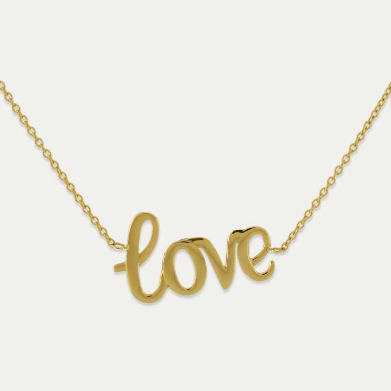 Gargantilla Oro Text Love