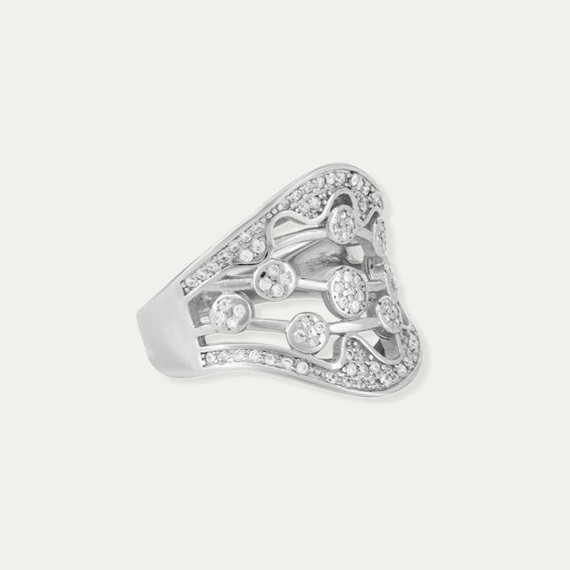 Sortija Plata Circonitas Basics