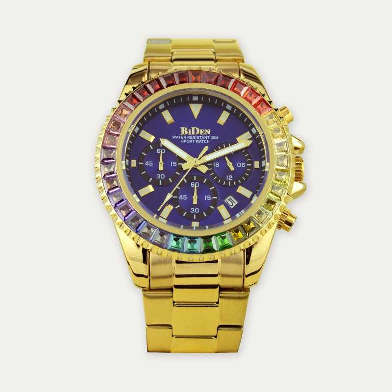 Reloj BiDen Dorado Morado Más Pulsera