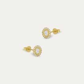 Pendientes Oro Con Circonitas Riviere