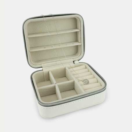 Collar Oro Blanco 9k Círculo Diamante Más Joyero