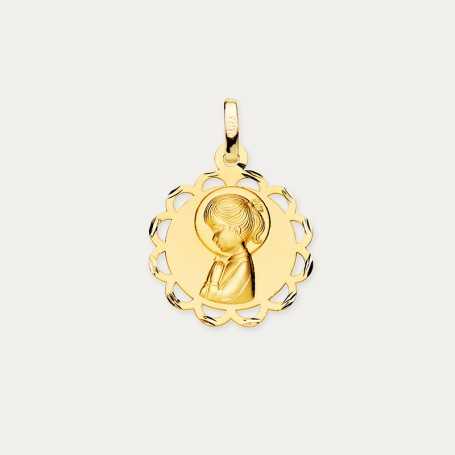 Medalla Oro 9k Infante Rezo Faith