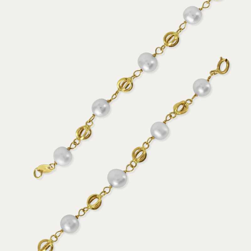 Pulsera Oro 18k Perlas Motivo | Joyerías Aresso | Joyerías SIGLO XXI |