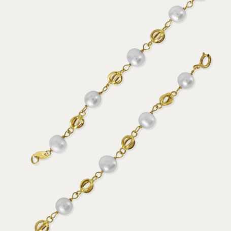 Pulsera Oro 18k Perlas Motivo | Joyerías Aresso | Joyerías SIGLO XXI |