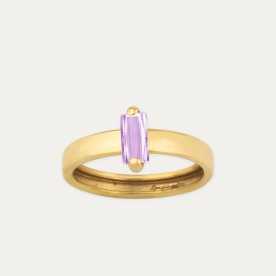 Anillo Oro 9k Piedra Color Affetto | Joyerías ARESSO