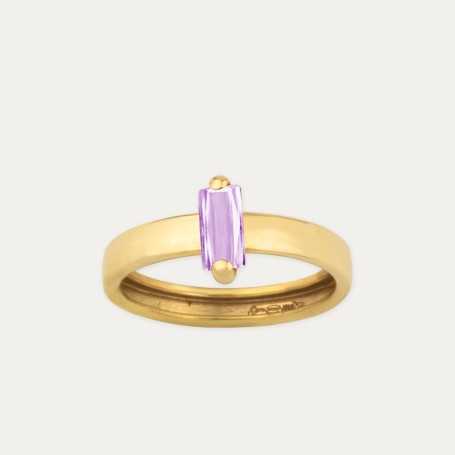 Anillo Oro 9k Piedra Color Affetto | Joyerías ARESSO