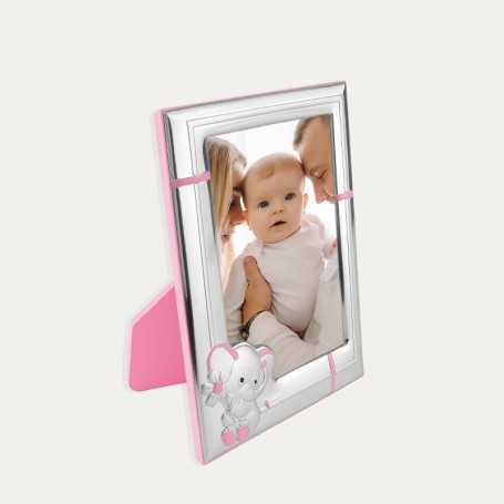 Marco Infantil Plata 13x18 Elefante Rosa Rastoke | Joyerías ARESSO