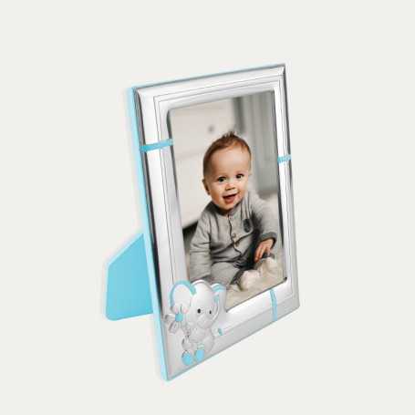 Marco Infantil Plata 13x18 Elefante Azul Rastoke | Joyerías ARESSO