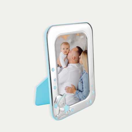 Marco Infantil Plata 13x18 Oso Azul Split | Joyerías ARESSO