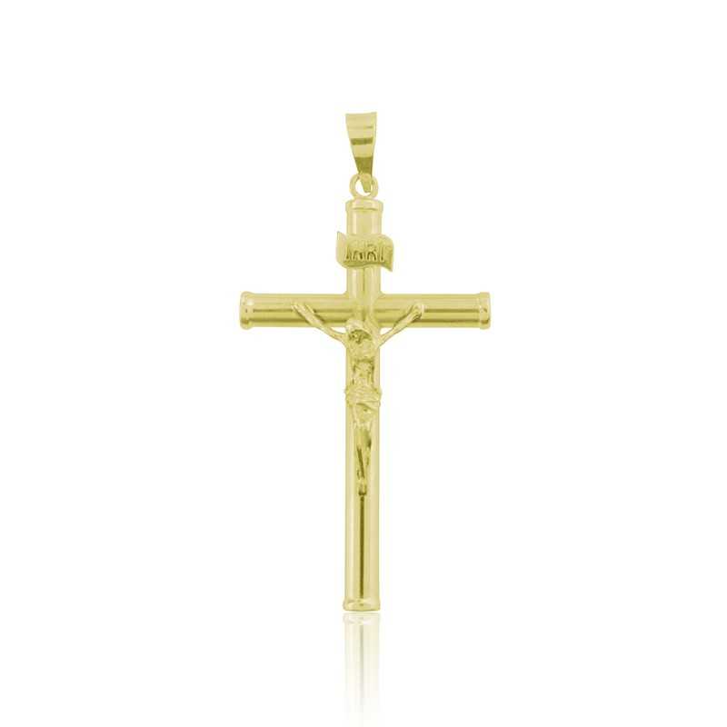 Colgante Cruz Oro 9k Cristo INRI