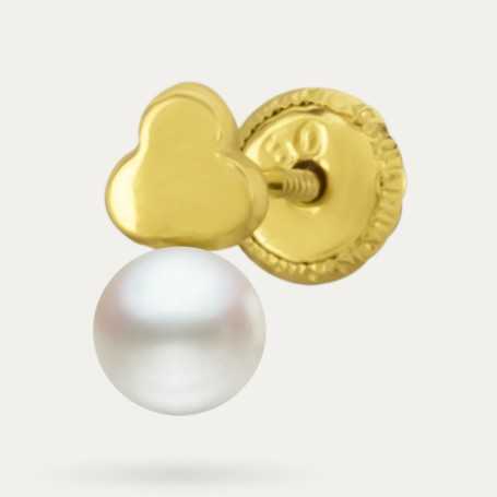 Pendientes Oro 18k Clover Pearl