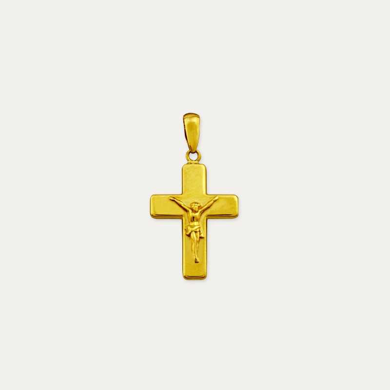 Colgante Mini Cruz Oro 9k Cristo