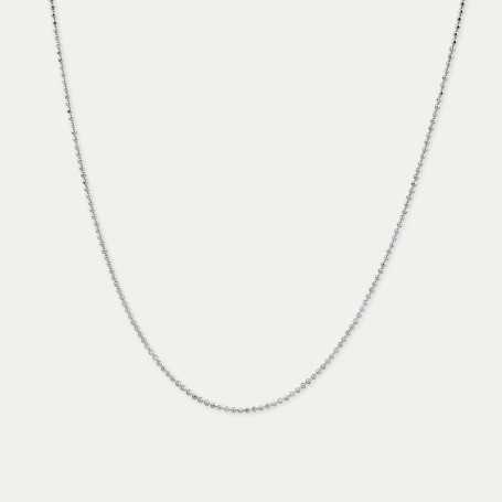 Cadena Eslabón Bolas 50 cm en Plata