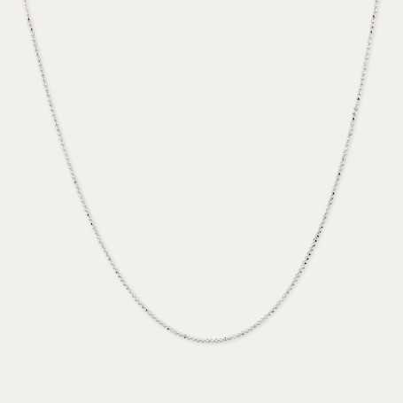 Cadena Eslabón Bolas en Plata 45cm