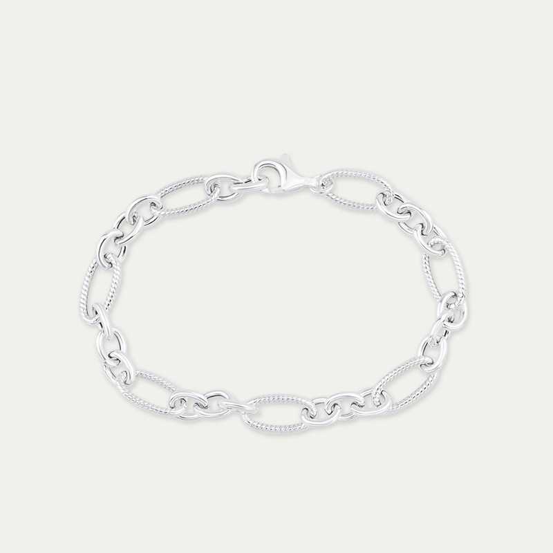 Pulsera Eslabón Tres Uno Plata