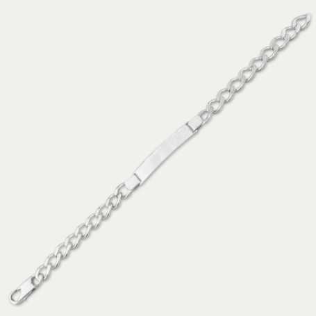 Pulsera Plata Chapa Barbada Tiaret | Joyerías ARESSO - SIGLO XXI