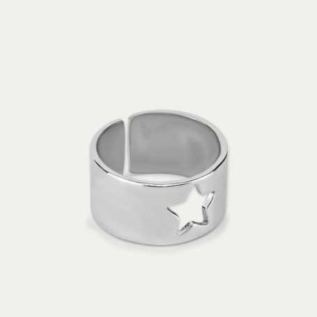 Sortija Plata Grey Void Star
