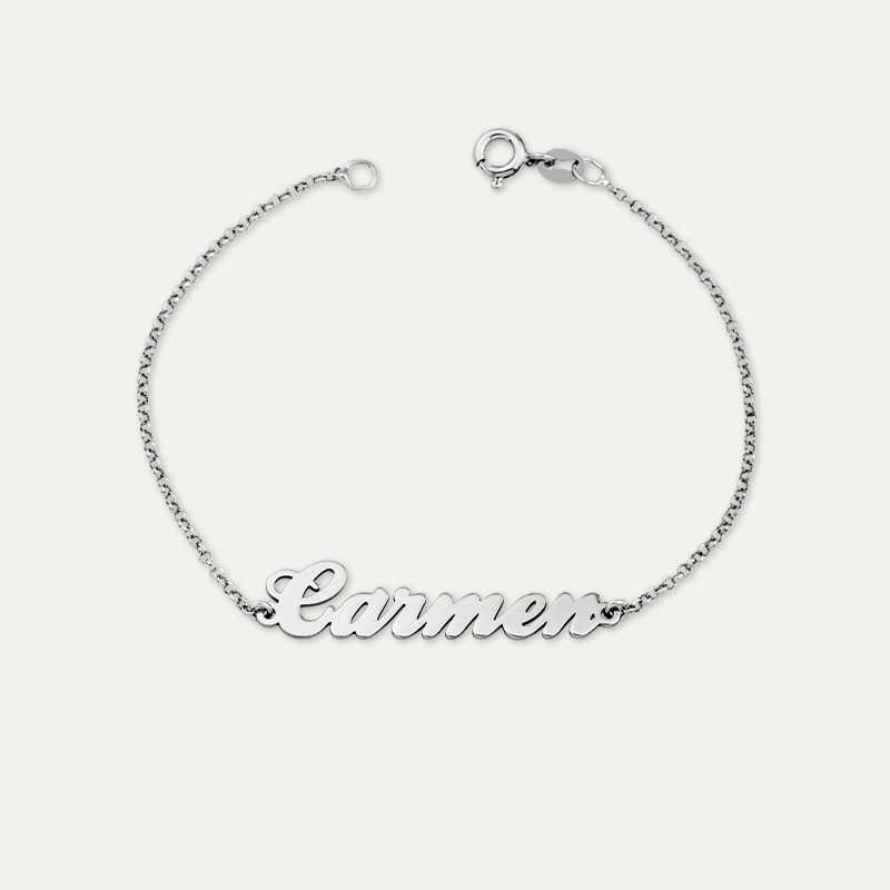 Pulsera Nombre Personalizado Plata Silver