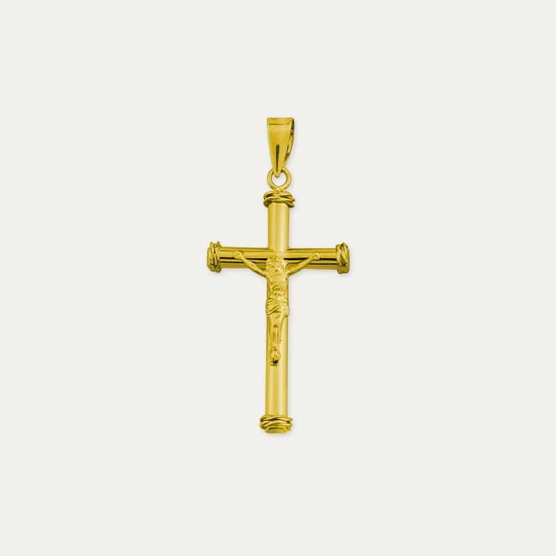 Colgante Oro 9k Cruz Cristo Bende