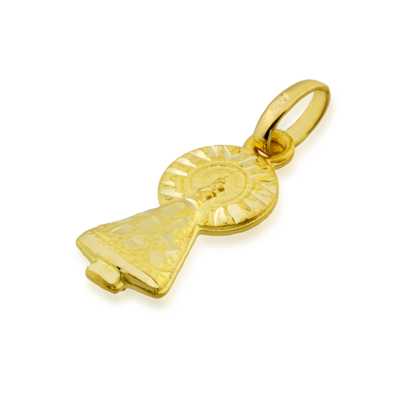 Medalla Silueta Virgen Del Pilar Pequeña Oro 18k