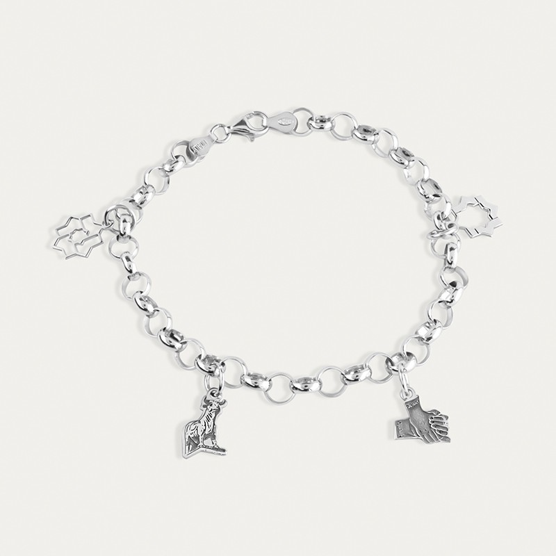 Pulsera Plata Símbolos Teruel Rolo