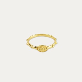 Anillo Oro Escapulario Macarena Blessed