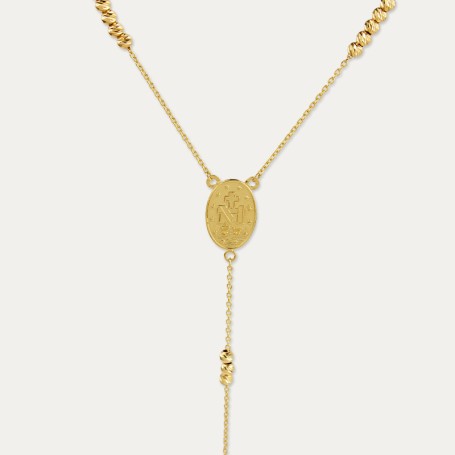 Collar Oro Rosario Virgen Macarena Blessed Escapulario